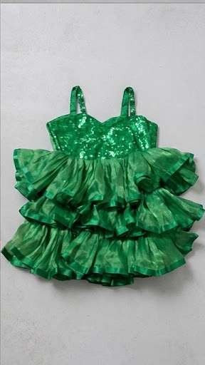Sequin Ruffle Party Dress — Annual Day